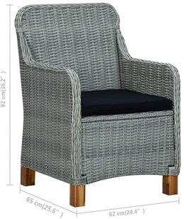 vidaXL 7-częściowy zestaw mebli ogrodowych jasnoszary 3067853 - Meble ogrodowe - miniaturka - grafika 13