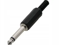 Adaptery i przejściówki - HQ Wtyk na kabel Jack 6,3 Mono plastik czarny 1180 - miniaturka - grafika 1