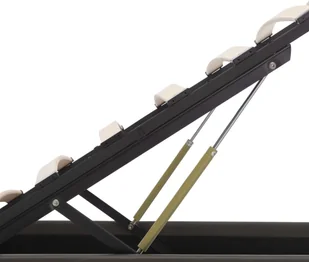 vidaXL Rama łóżka z podnośnikiem i LED, szara, ekoskóra, 140 x 200 cm - Łóżka - miniaturka - grafika 8