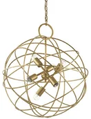 Lampy sufitowe - Ideal Lux Lampa wisząca żyrandol Konse SP6 156026 oprawa wisząca złota 156026 - miniaturka - grafika 1