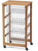 Wózki kuchenne - ARREDAMENTI ITALIA arreda menti Italia AR _ IT-515-spadł eurosterone  akcesoria kuchenne Trolley/wózek do serwowania z metalowymi koszami 515-CW - miniaturka - grafika 1