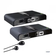 Części i akcesoria do laptopów - Techly Extender HDMI HDbitT po PLC Powerline, do 300m FullHD z IR, czarny 021611 - miniaturka - grafika 1
