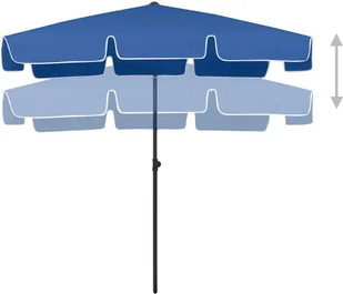 VidaXL Parasol plażowy, lazurowy, 200x125 cm 314734 VidaXL - Parasole ogrodowe - miniaturka - grafika 5