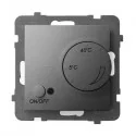 Regulatory i termostaty - Ospel ARIA Regulator temperatury z czujnikiem napowietrznym SZARY MAT ARIA RTP-1UN/M/70 - miniaturka - grafika 1