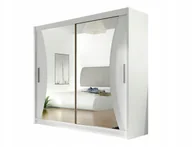 Szafy - Biała Szafa przesuwna London V - nowoczesna Szafa - miniaturka - grafika 1