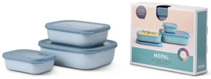 Mepal Zestaw 3 misek prostokątnych Cirqula Mepal - nordic blue 106270015700 - Zestawy naczyń dla dzieci - miniaturka - grafika 2