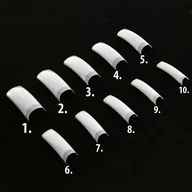 Sztuczne paznokcie i akcesoria - Allepaznokcie Tipsy mleczne krótka kieszonka nr 1 60 szt - miniaturka - grafika 1