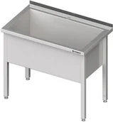 Stoły gastronomiczne - Stalgast Stół z basenem 1-komorowym, spawany, 600 x 700 x 850 mm 981347060 - miniaturka - grafika 1