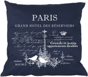 Poduszki dekoracyjne - French home PODUSZKA OZDOBNA FRENCH HOME - PARIS BLUE - miniaturka - grafika 1