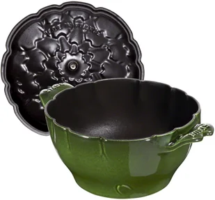 Staub Garnek żeliwny okrągły karczoch Cocotte Special 3 L zielony 40501-094-0 - Garnki - miniaturka - grafika 11