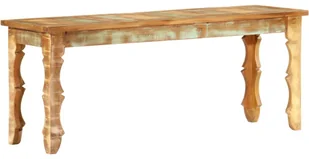 vidaXL Ławka, 110 x 35 x 45 cm, lite drewno odzyskane vidaXL - Ławki do przedpokoju - miniaturka - grafika 6