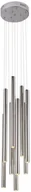 Lampy sufitowe - Maxlight LAMPA wisząca ORGANIC P0206D metalowa OPRAWA zwis LED 10W 3000K 600lm sople tuby chrom P0206D - miniaturka - grafika 1