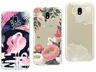 Samsung Novago Novago Opakowanie 3 etui ochronne kompatybilne z Galaxy J5 2017 (J530) z miękkiego i wytrzymałego żelu, odporne na uderzenia, z wysokiej jakości nadrukiem (x3, wielokolorowe) J52017TPU - Etui i futerały do telefonów - miniaturka - grafika 3