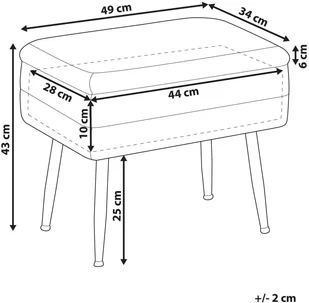 Beliani Ławka z pojemnikiem do sypialni różowa ODESSA - Taborety i hokery - miniaturka - grafika 3