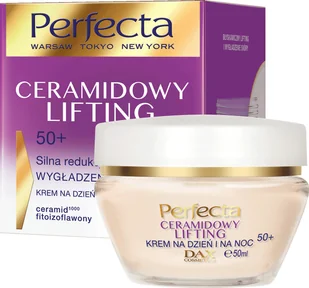 Perfecta Ceramidowy Lifting krem na dzień i na noc 50+ 50ml - Kremy do twarzy - miniaturka - grafika 2