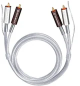 Kable - Oehlbach Silver Express Plus 1.50 m Wymiary, Phono NF cinch audio kabel z dodatkowych przewodów rurowych, 1500 MM, srebrny D1C2602 - miniaturka - grafika 1