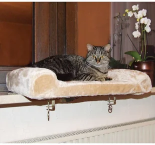 Kerbl Parapetowe legowisko dla kota, beżowe, 36x56 cm, 82656 - Legowiska dla kotów - miniaturka - grafika 2