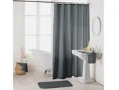 Zasłony prysznicowe - Douceur ZASŁONA PRYSZNICOWA SZARA CIEMNA 180x200 ESSENCIA 3574388006956 - miniaturka - grafika 1