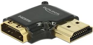 Delock Adapter AV HDMI 4K kątowy Czarny 65661 - Adaptery i przejściówki - miniaturka - grafika 2