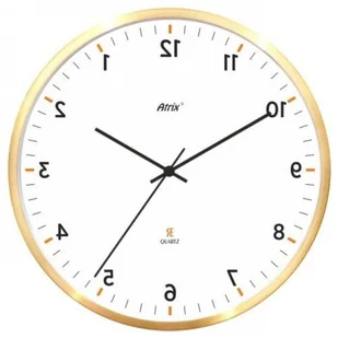 Atrix Anty-zegar aluminiowy złoty lustrzany AL5134ACL - Zegary Atrix Anty-zegar aluminiowy złoty lustrzany AL5134ACL - Zegary - miniaturka - grafika 1