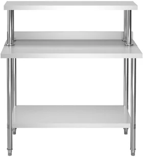 Vida Kuchenny stół roboczy z półką 120x60x120 cm stal nierdzewna V-3054469 - Stoły - miniaturka - grafika 4