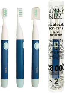 VITAMMY VITAMMY Buzz granat Uniwersalna szczoteczka soniczna do zębów z 28 000 mikroruchów 2 programami szczotkowania - Szczoteczki do zębów dla dzieci - miniaturka - grafika 3