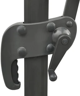 vidaXL Parasol wiszący z lampkami LED i słupkiem, lazurowy, 300 cm 312349 - Parasole ogrodowe - miniaturka - grafika 9