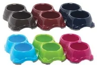 Miski dla psów - Yarro YARRO Miska podwójna Smarty duża 2x 0,645l na gumie  ciepły szary [Y2577-0698] ZH_07062 - miniaturka - grafika 1