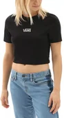 Koszulki i topy damskie - Vans t-shirt damski FLYING V CROP CREW SPORT TEE Black - miniaturka - grafika 1