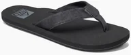 Klapki i japonki męskie - Reef japonki męskie TWINPIN Black/Black - miniaturka - grafika 1