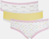Majtki dla dzieci - COTONELLA 3 PACK dziewczęcych fig Basic Cotton Rainbow - miniaturka - grafika 1