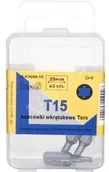 Klucze i nasadki - Condor Końcówki Torx T15 x 25 mm 3 szt - miniaturka - grafika 1