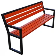 Ławki ogrodowe - Ławka parkowa z podłokietnikami 180cm D1-C52 - miniaturka - grafika 1