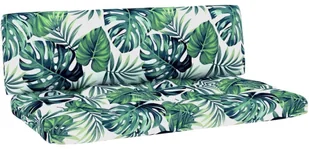 vidaXL Poduszki na sofę z palet, 2 szt., wzór w liście - Poduszki ogrodowe - miniaturka - grafika 3