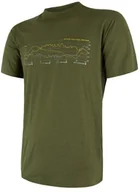 Pozostała odzież narciarska - Sensor Merino Active PT TRACK Mens T-Shirt Short Sleeves Zielony XL 2018-2019 - miniaturka - grafika 1