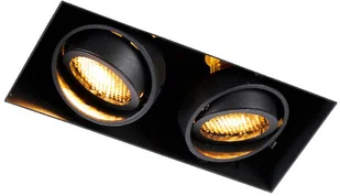 QAZQA Oprawa do wbudowania czarna 2-źródła światła GU10 Trimless - Oneon Honey - Oprawy, klosze i abażury QAZQA Oprawa do wbudowania czarna 2-źródła światła GU10 Trimless - Oneon Honey - Oprawy, klosze i abażury - miniaturka - grafika 1