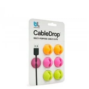 BlueLounge CableDrop uchwyty na kabel 6 szt. jaskrawe (CD-BR-EU) - Maskownice do kabli - miniaturka - grafika 4
