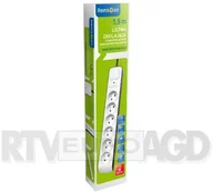 Przedłużacze i rozgałęźniki - Reinston Reinston ALZ014 listwa zasilająca 6 gniazd 1,5 m biały ALZ014 - miniaturka - grafika 1