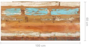 vidaXL Prostokątny blat stołowy, 60x100 cm, 25-27 mm, drewno z odzysku vidaXL - Blaty meblowe i parapety okienne - miniaturka - grafika 7