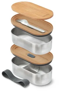 Black+Blum Stalowy pojemnik na żywność Bento Box almond / grey BAM-BT-L016 - Lunch boxy - miniaturka - grafika 3