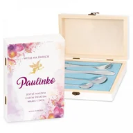 Sztućce dla dzieci - Murrano Zestaw Sztućców Dla Dzieci W Drewnianym Etui Nadruk Wróżka SZT-ANIMALS_DRW-UV-004 - miniaturka - grafika 1