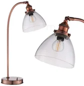 Lampy sufitowe - Endon Industrialna LAMPA stołowa HANSEN 77861  szklana LAMPKA stojąca biurkowa kopuła skandynawska miedź przezroczysta Endon - miniaturka - grafika 1