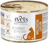 Mokra karma dla kotów - 4vets 4Vets Natural Weight Reduction - 24 x 185 g - miniaturka - grafika 1
