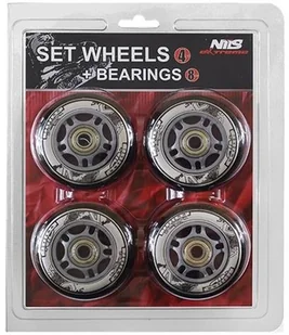 Nils ZESTAW KOMPLET 4 KÓŁKA ŁOŻYSKA ABEC9 DO ROLEK 70mm 16-32-002 - Akcesoria do skatingu - miniaturka - grafika 3