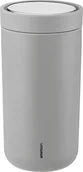 Kubki termiczne - Stelton Kubek termiczny To-Go Click 200 ml matowy jasnoszary z podwójnej stali 675-13 - miniaturka - grafika 1
