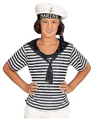 Stroje karnawałowe - Widmann Zestaw Andreas 03116  kostium dziecięcy Marine, koszulka i kapelusz, 116, biały 03115 - miniaturka - grafika 1