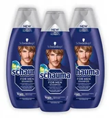 Zestawy kosmetyków męskich - Schauma Szampon dla Mężczyzn 400ml x 3 - miniaturka - grafika 1
