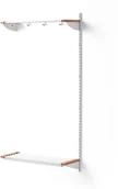 Wieszaki i stojaki - AJ Produkty Wieszak ubraniowy JEPPE, półka na nakrycia głowy, moduł dodatkowy, 1790x900x310 mm, biały/dąb - miniaturka - grafika 1