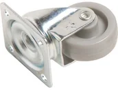 Kółka i bloczki - OBI Kółko zwrotne do mebli z płytką i kołem typu soft śr. 36 mm 35 kg - miniaturka - grafika 1