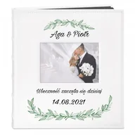 Albumy fotograficzne - NA Murrano Album z Okienkiem Prezent Ślub Nadruk Boho ALB-BO-BK-UV-033 - miniaturka - grafika 1
